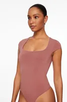 Tana Sculpt Short Sleeve Square Neck Bodysuit