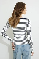 Ribbed Long Sleeve T Shirt