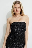 Elisa Sequin Maxi Tube Dress