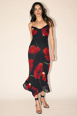 Asymmetric Maxi Slip Dress