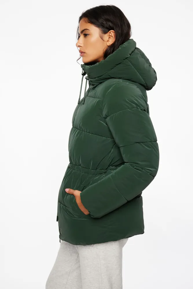 Lustre Puff ™ Cinched Waist Puffer Jacket