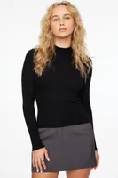 Long Sleeve Mock Neckline Sweater