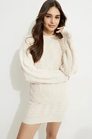 Cable Knit Crewneck Sweater