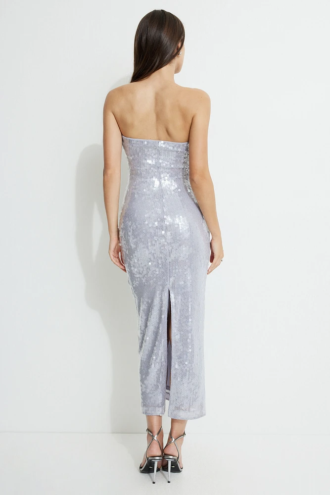 Sequin Tube Maxi Dress