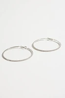 Micro Pavé Gem Hoop Earrings