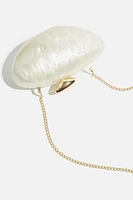 Pearly Oval Clutch