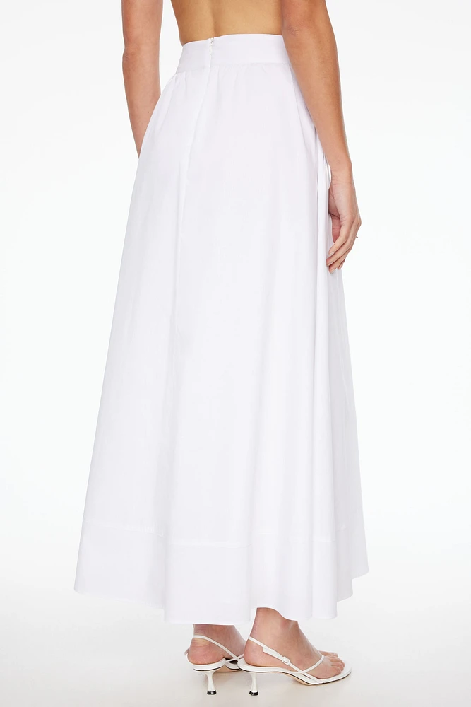 Voluminous Poplin Maxi Skirt