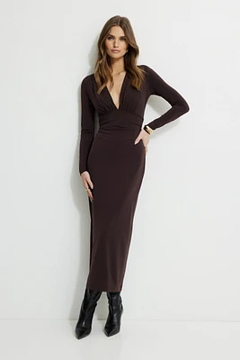 Deep V Maxi Dress