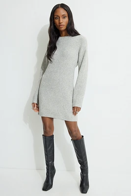 Ribbed Mini Sweater Dress