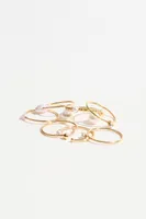 8-Pack Delicate Pearl Rings