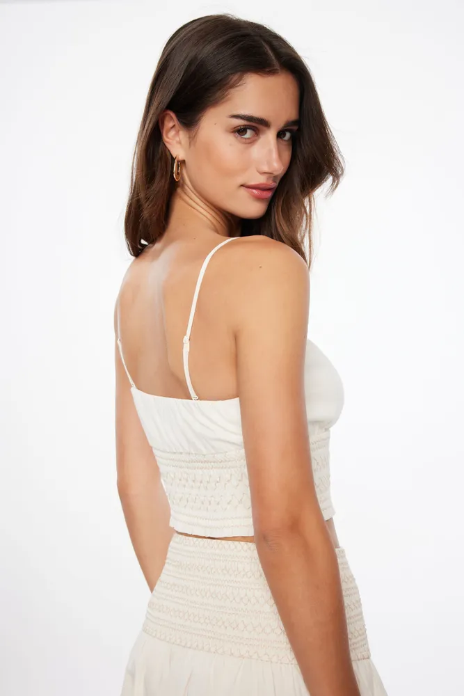 Ruched Smocked Tube Top