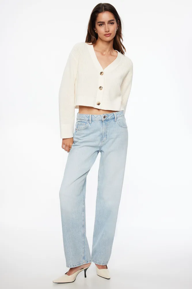 Ribbed Cropped Cardigan