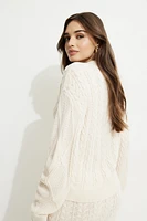 Cable Knit Crewneck Sweater