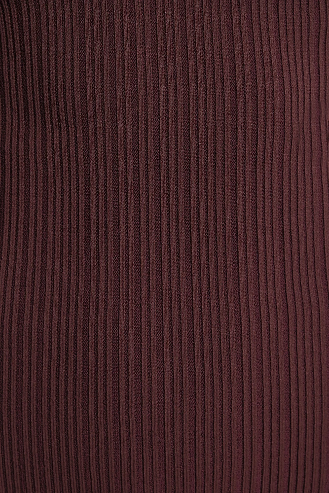 Boat Neck Rib Mini Dress