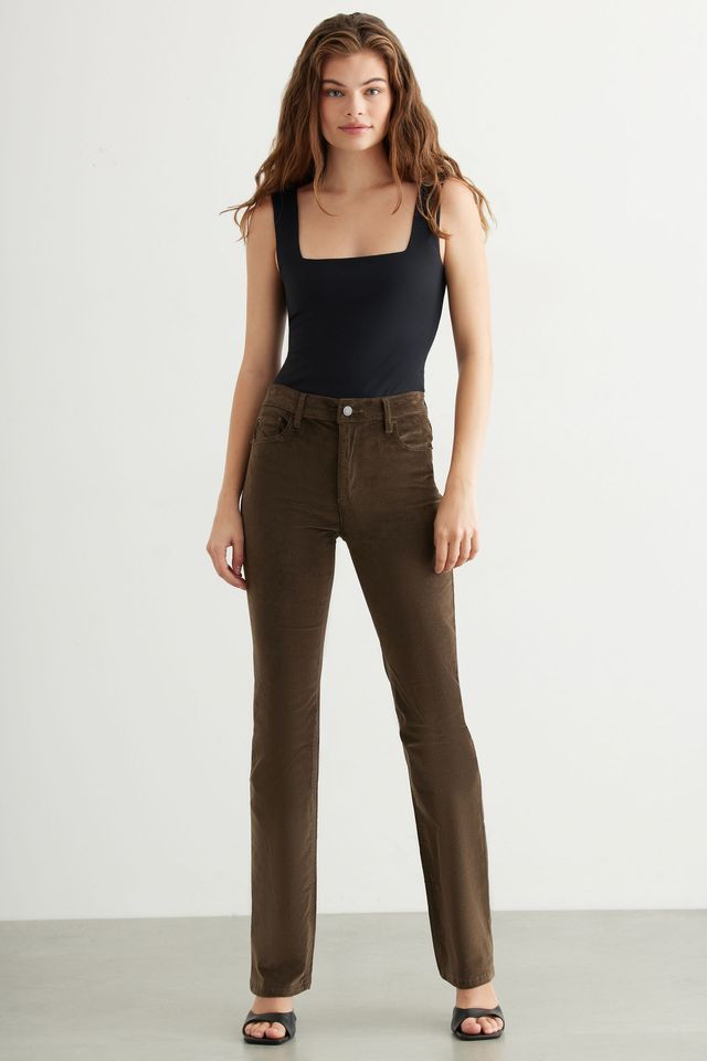 Stretch Corduroy Demi Boot Pants