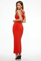 Deep V-Neck Maxi Dress