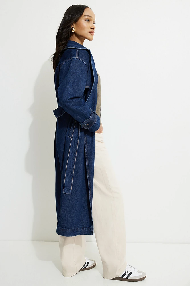 Denim Trench Coat