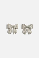 Micropavé Gem Bow Studs