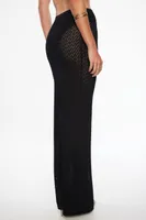 Sheer Pointelle Cover Up Maxi Skirt