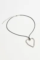 Scrambled Outline Heart Necklace