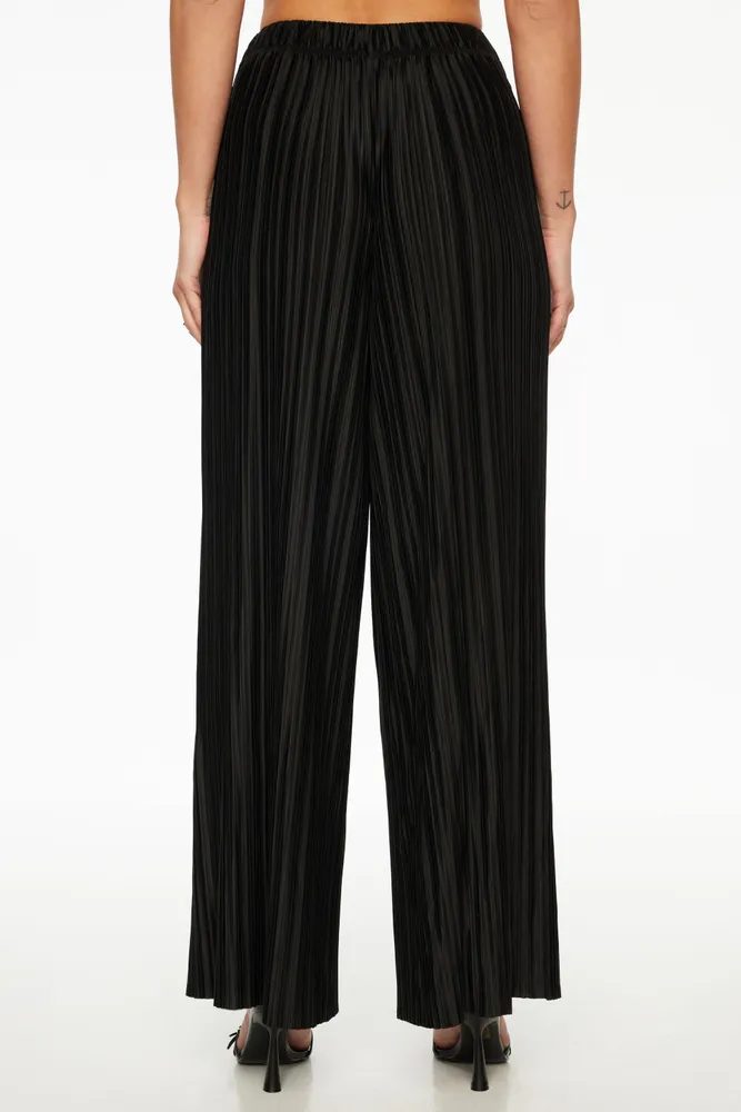 Plissé Knit Wide Leg Pants