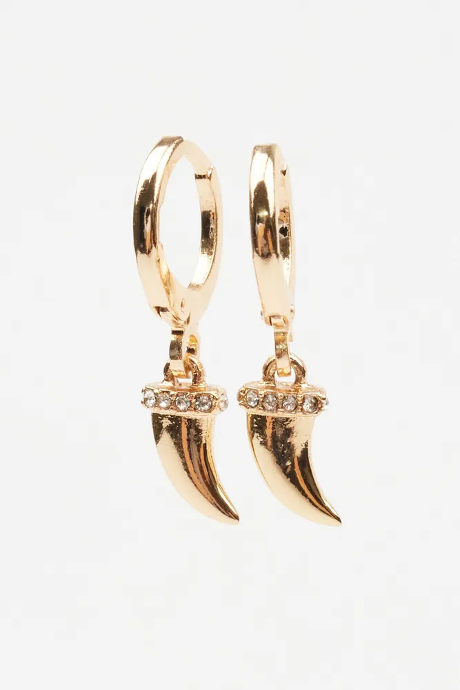 3-Pack Cross & Lucky Horn Earrings