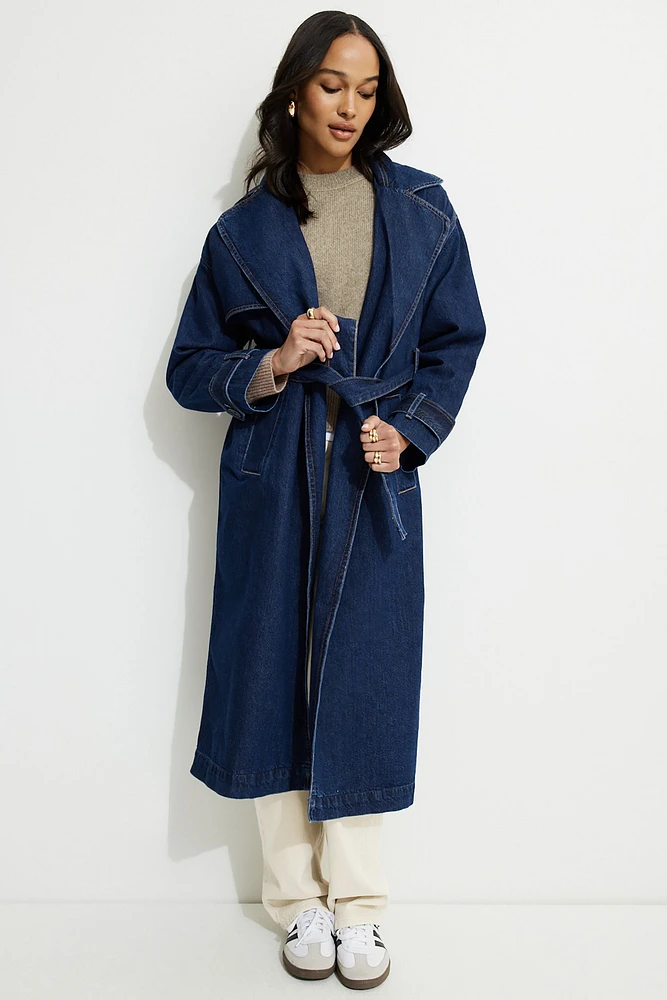 Denim Trench Coat