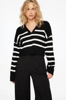 Cropped Polo Sweater