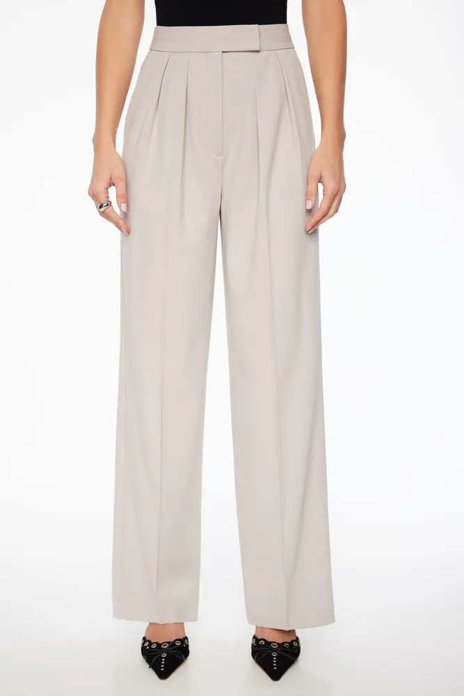 Pleated Straight Leg Pants