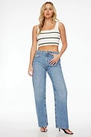 Cropped Square Neck Tank Top