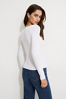 Ophelia Ribbed Long Sleeve T Shirt