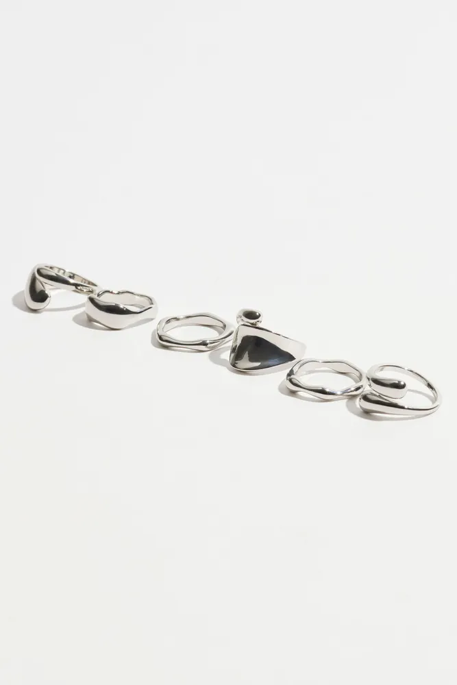 6-Piece Wavy Rings