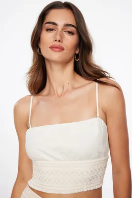 Ruched Smocked Tube Top