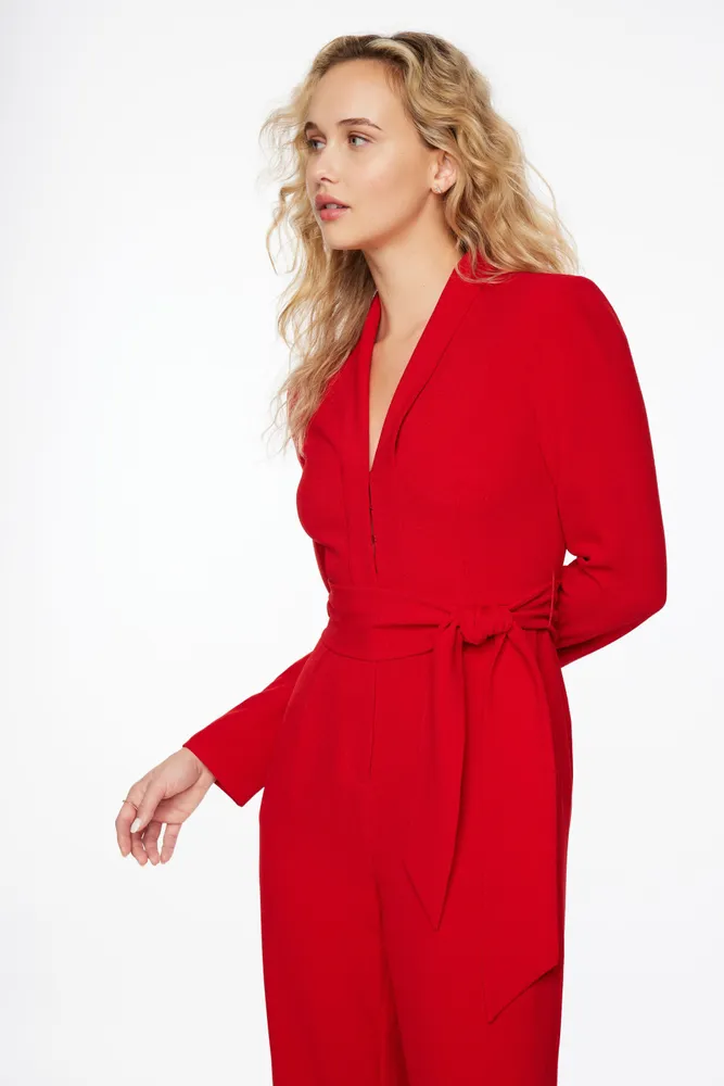 Rania Belted Blazer Jumpsuit