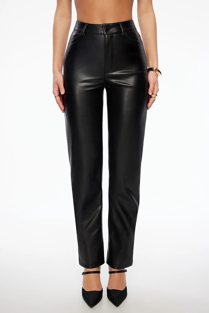 Gisele Straight Leg Faux Leather Pants