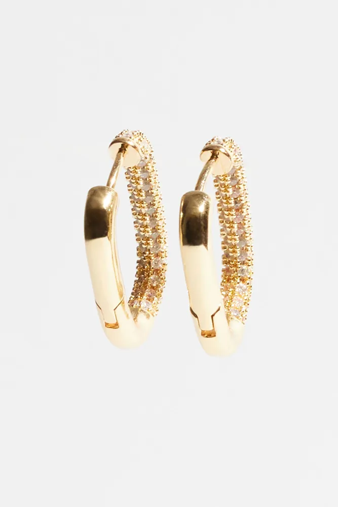 Oblong Hinge Hoop Earrings