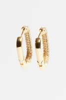 Oblong Hinge Hoop Earrings