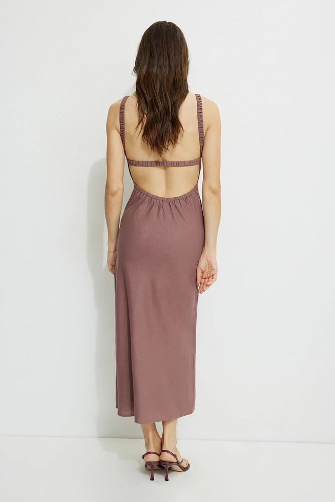 Open Back Midi Dress