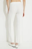 Cable Knit Flared Pants