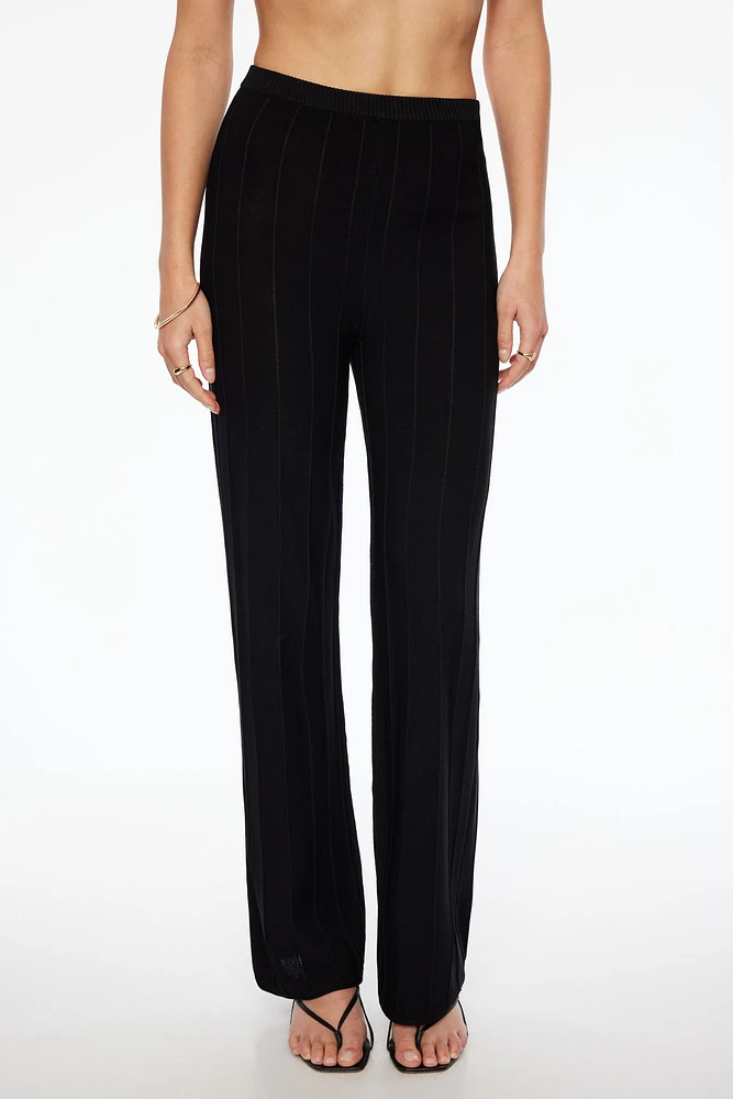 Pointelle Wide Leg Pants