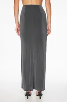 Slinky Draped Maxi Skirt