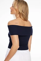 Fold Over Off Shoulder Top