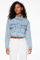 Cropped Denim Shirt Jacket