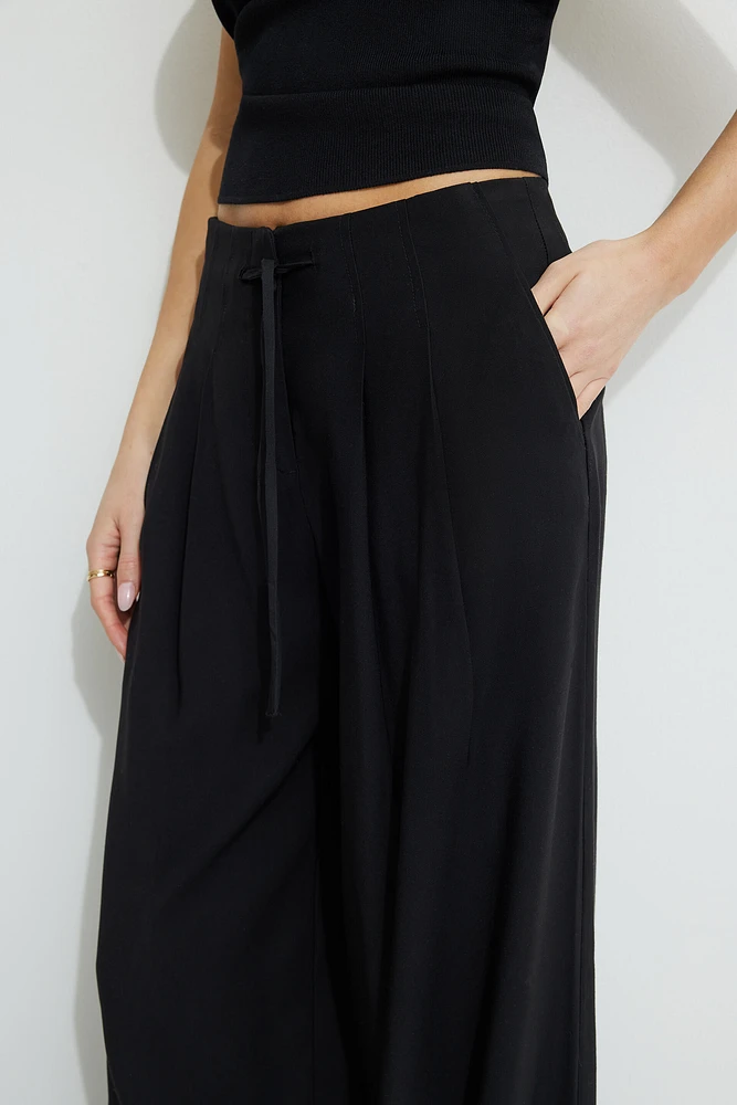 Wide Leg Drawstring Pants