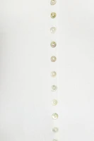 Ribbed Pearl Button Vest