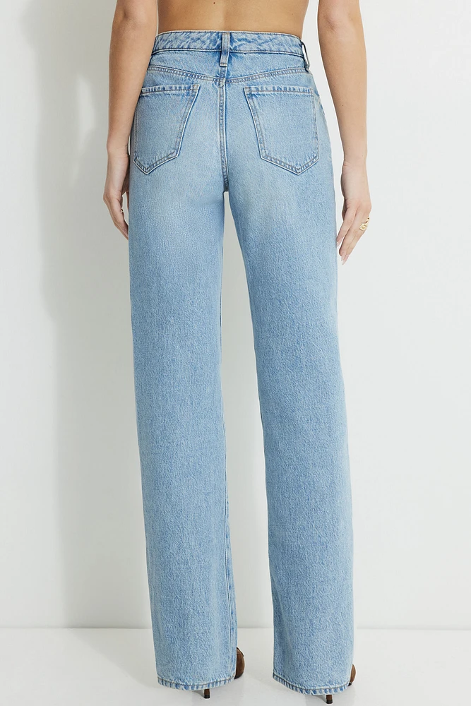 Cara High Rise Straight Jeans