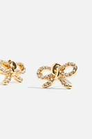 Gem Knotted Bow Earrings