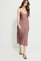 Aimee Satin Maxi Slip Dress