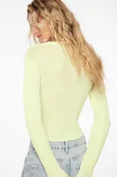 Sheer Long Sleeve Sweater Top
