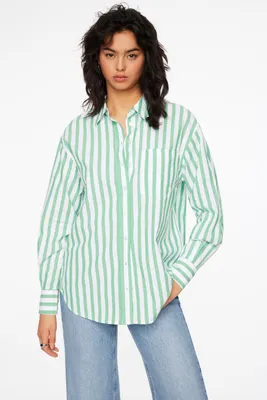 Frida Striped Oversized  Button Up Shirt